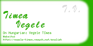 timea vegele business card